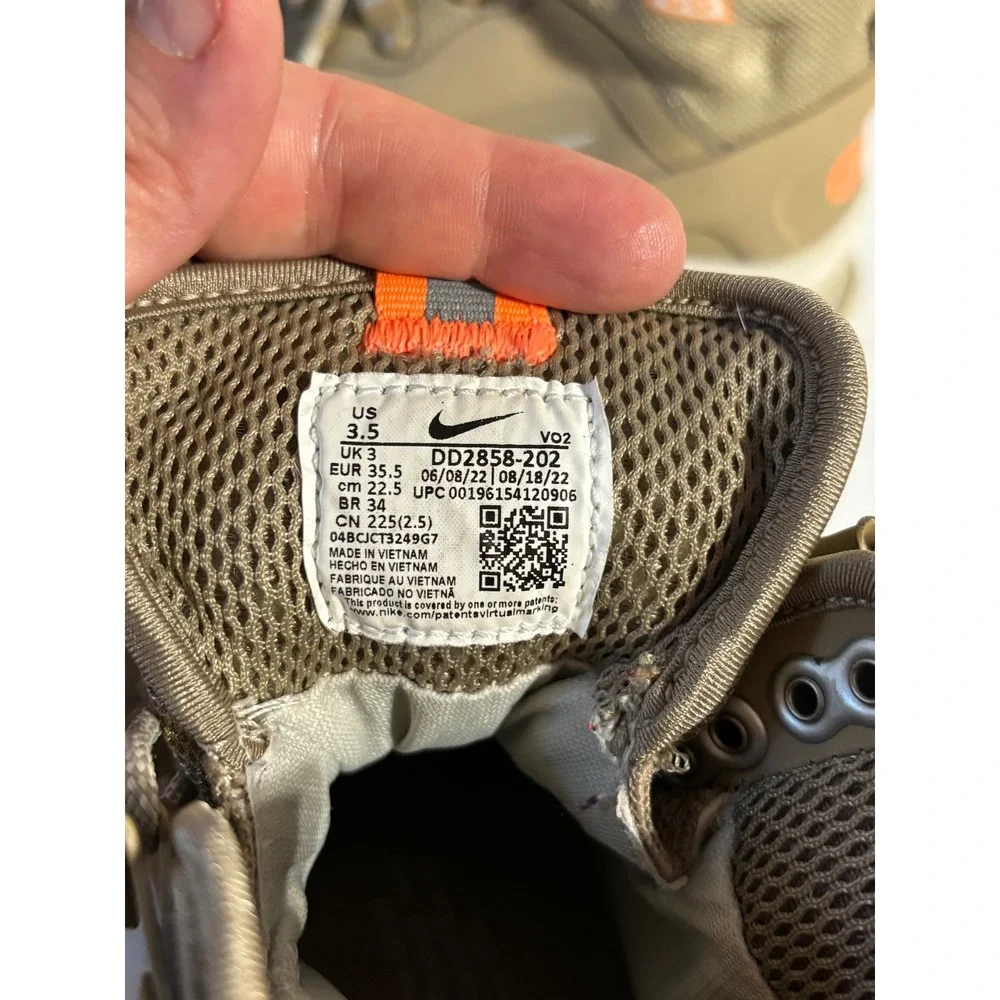 Nike ACG Air Zoom Gaiadome GORE-TEX Khaki Orange Boots DD2858-202 Boys 3.5